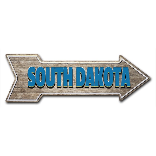 South Dakota Arrow Decal Funny Home Decor 24in Wide